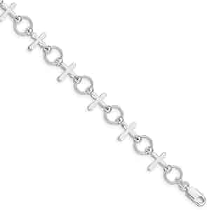 ブレスレット WILLIE and DUFFY Iron Cross Chain Bracelet Silver 925 Handma Amazon.com: Solid 925 Sterling Silver Cross Bracelet - with